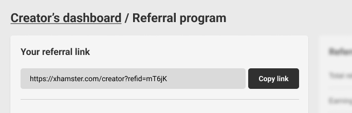 Referral link example