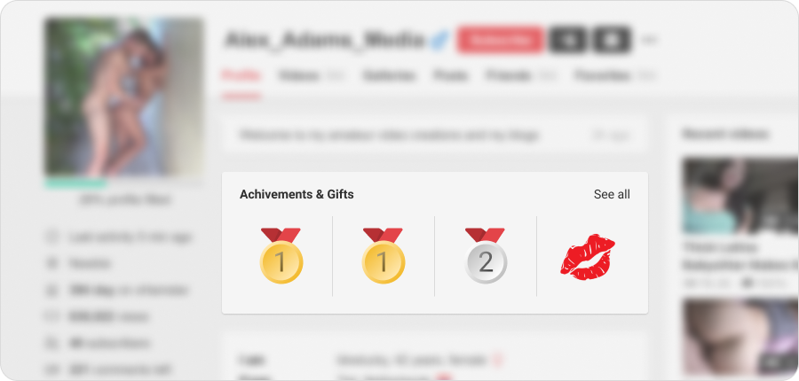 Achievements and gifts example